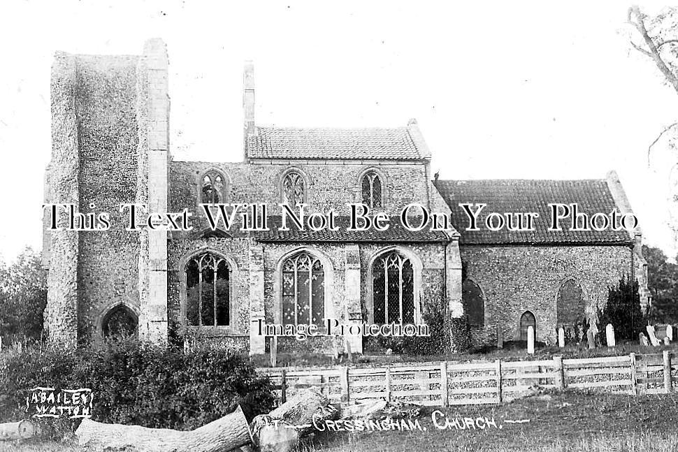NF 3440 - Little Cressingham Church, Norfolk c1913