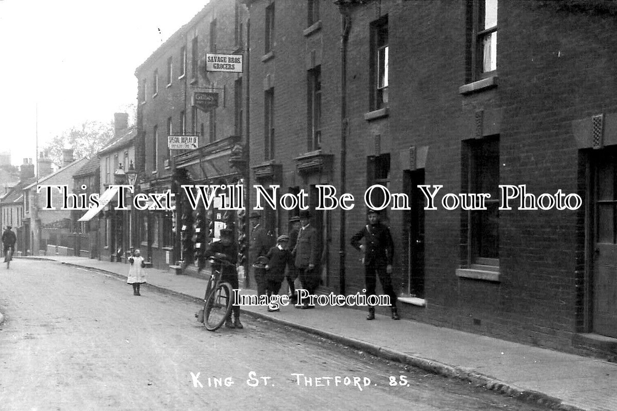 NF 3518 - King Street, Thetford, Norfolk c1915