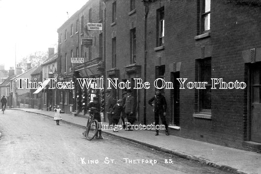 NF 3518 - King Street, Thetford, Norfolk c1915