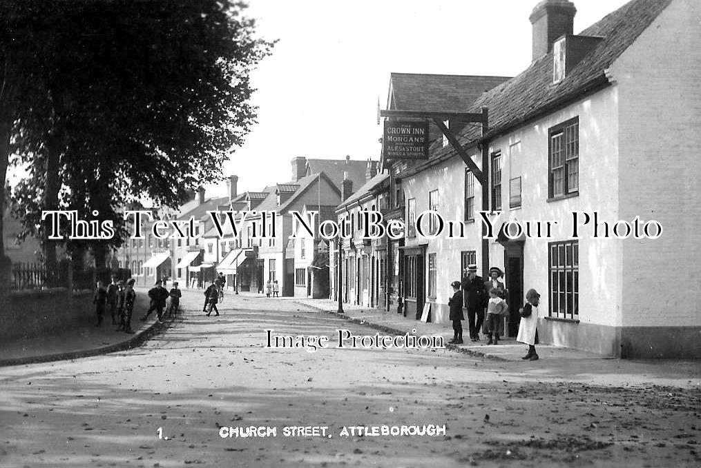 NF 3527 - The Crown Inn Pub, Church Street, Attleborough, Norfolk