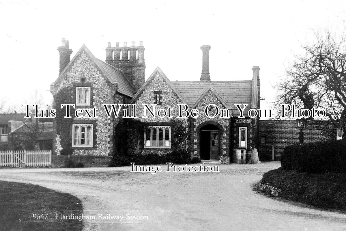 NF 3608 - Hardingham Railway Station, Norfolk