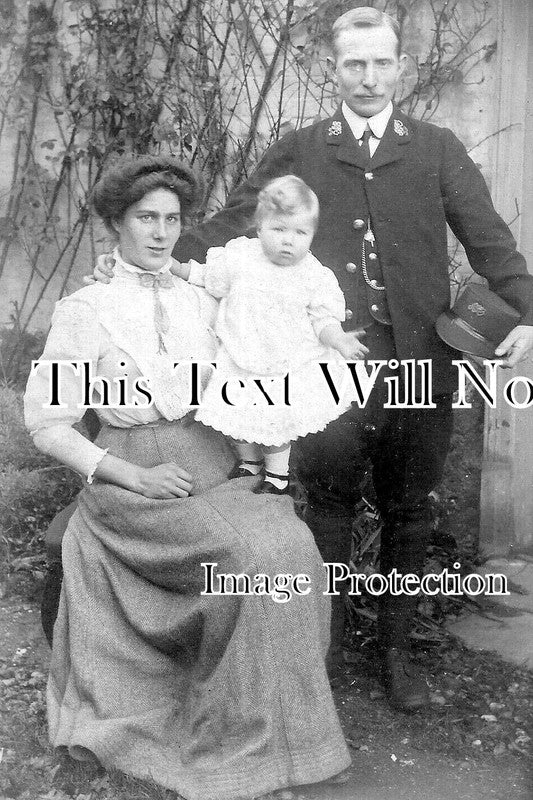 NF 3637 - Postman & Family, North Elmham Post Office, Norfolk c1911
