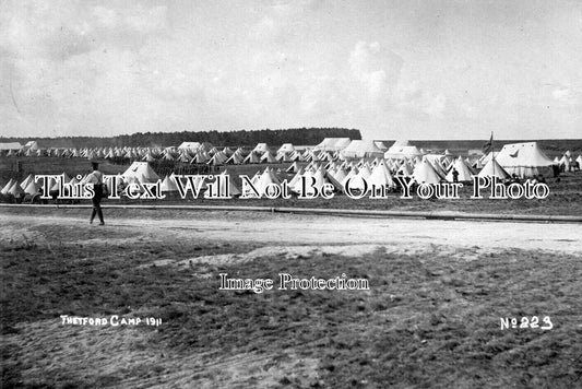 NF 3654 - Thetford Militray Camp, Norfolk 1911