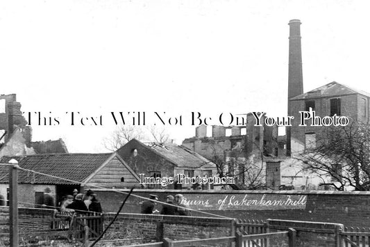 NF 3708 - Lakenham Mill Fire Damage, Norfolk c1908
