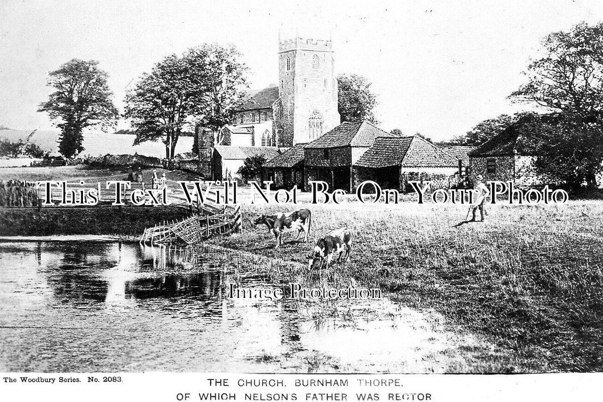 NF 3824 - The Church, Burnham Thorpe, Norfolk c1906