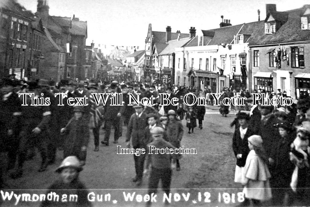 NF 3837 - Wymondham Gun Week, Norfolk 1918 WW1