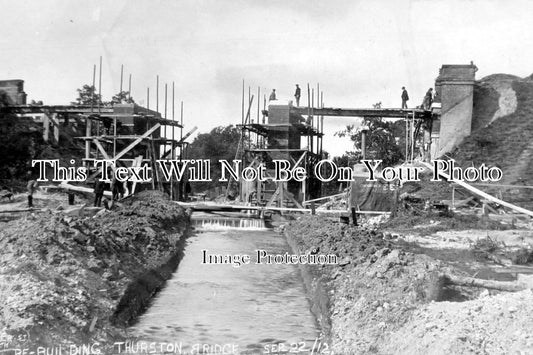 NF 384 - Rebuilding Tharston Bridge After The Floods, Norfolk Sep 1912