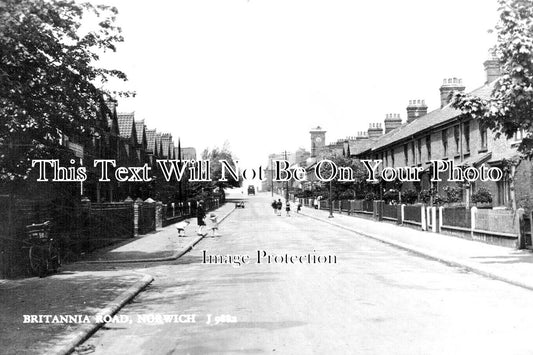 NF 3844 - Britannia Road, Norwich, Norfolk c1934