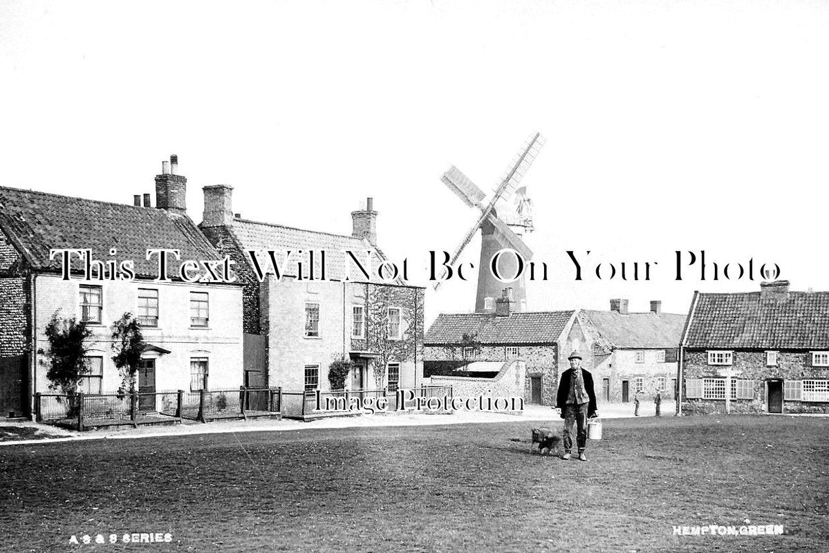 NF 3846 - Hempton Green, Windmill, Norfolk c1905