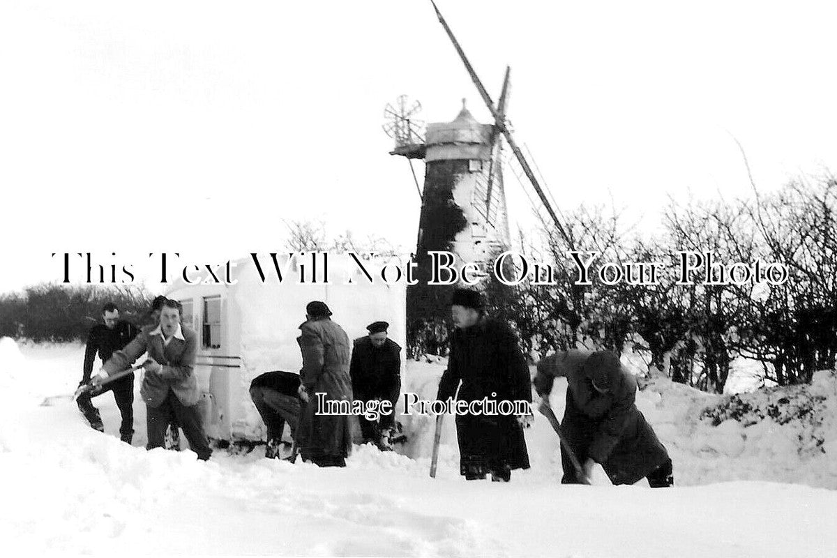 NF 4080 - Ambulance Stuck, Overy Staithe Windmill, Burnham Market, Norfolk 1963