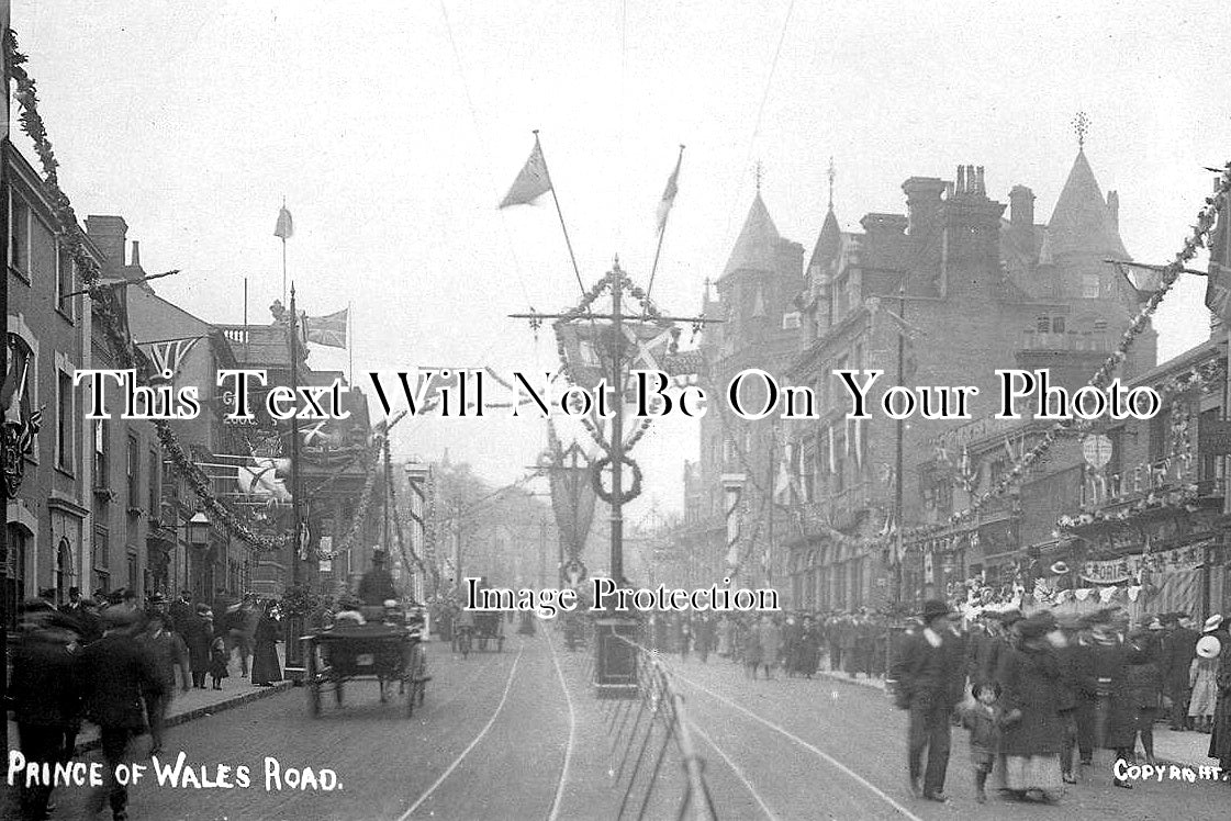 NF 4098 - Royal Visit, Prince Of Wales Road, Norwich, Norfolk