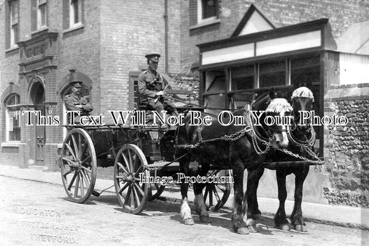 NF 4114 - Military Horse & Cart, Thetford, Norfolk