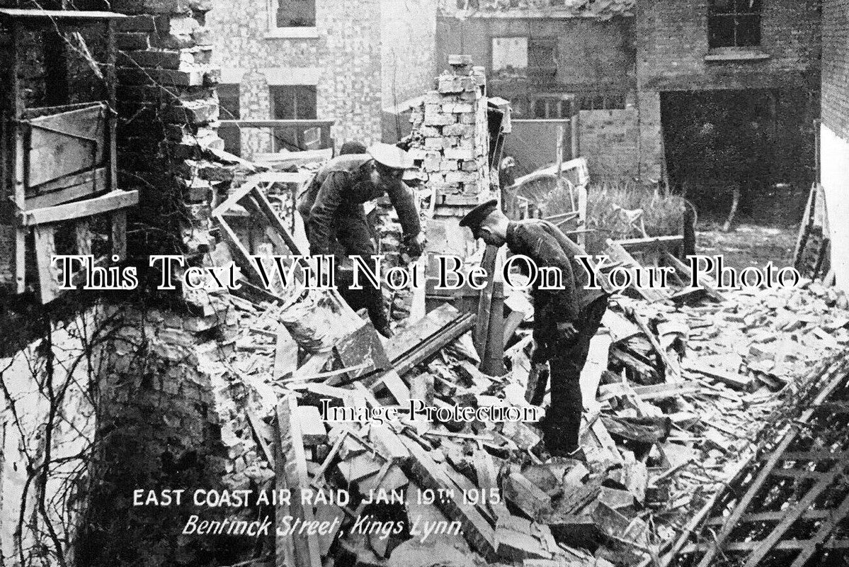 NF 4131 - Air Raid On Kings Lynn, Bentink Street, Norfolk 1915 WW1