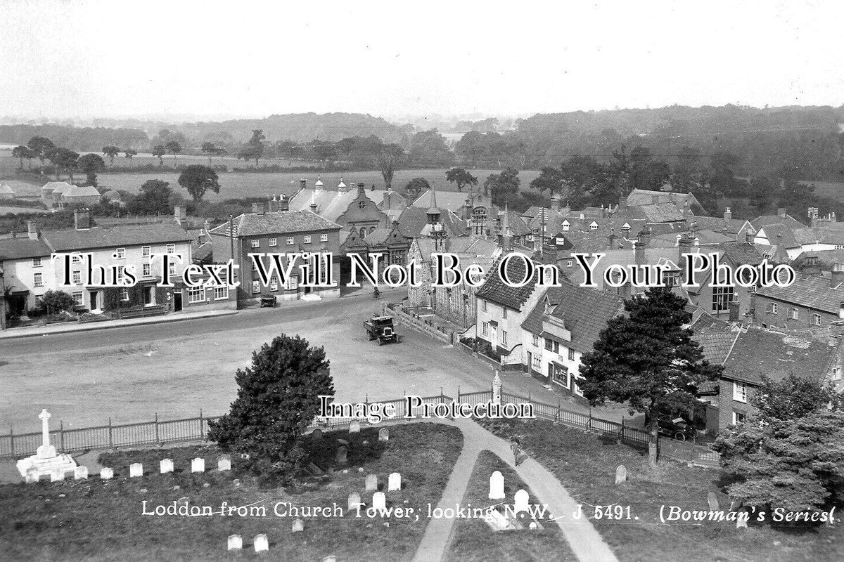 NF 4218 - Loddon From The Church Tower, Norfolk c1925