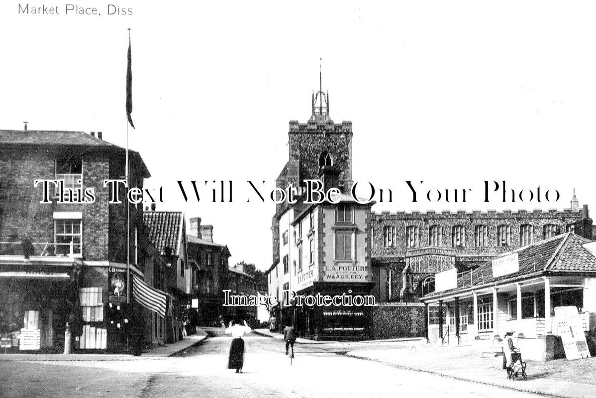 NF 4305 - Market Place, Diss, Norfolk c1917