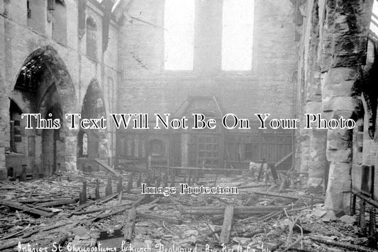 NF 4309 - Great Massingham Church Fire, Norfolk 1904