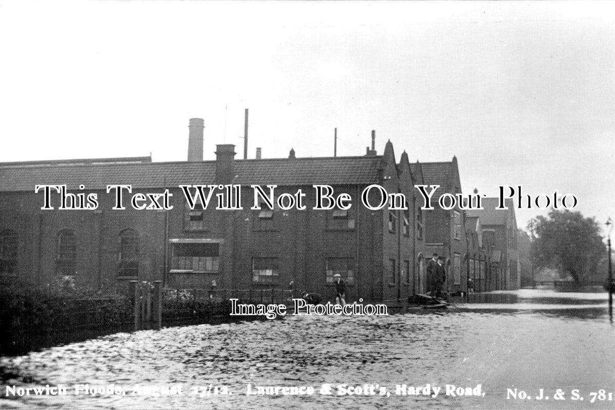 NF 4331 - Laurence & Scotts, Hardy Road, Norwich Floods, Norfolk 1912