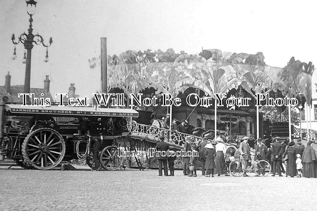 NF 4398 - Harniess Bros Steam Engine Fairground Ride, Norfolk