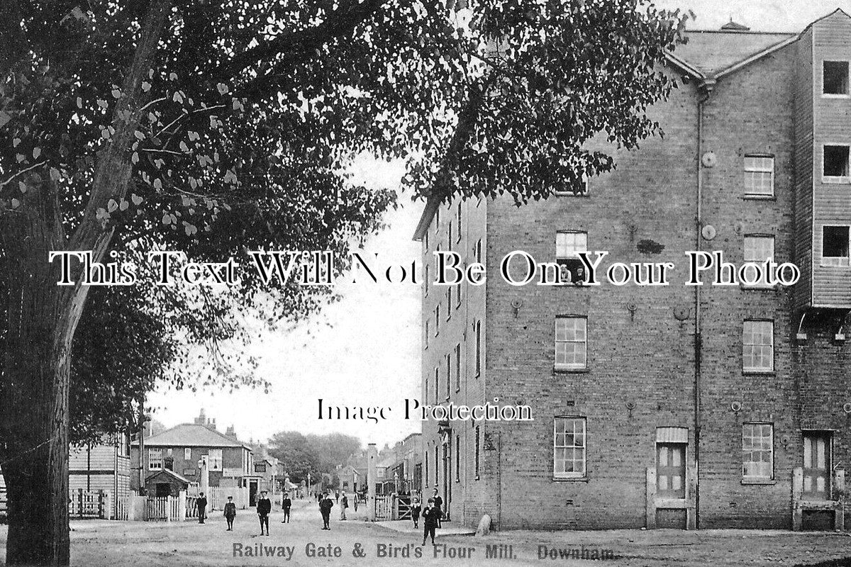 NF 4527 - Railway Gate & Birds Flour Mill, Downham, Norfolk