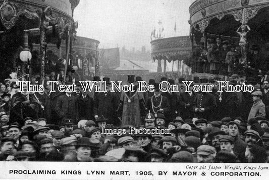 NF 460 - Proclaiming Kings Lynn Mart, Mayor, Norfolk 1905