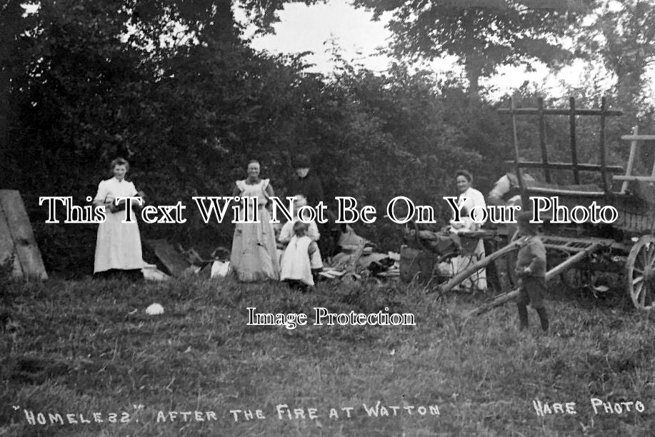 NF 499 - Homeless After The Fire, Watton, Norfolk c1910
