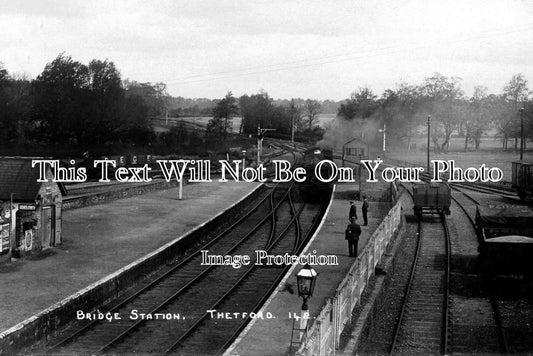 NF 525 - Bridge Railway Station, Thetford, Norfolk c1915