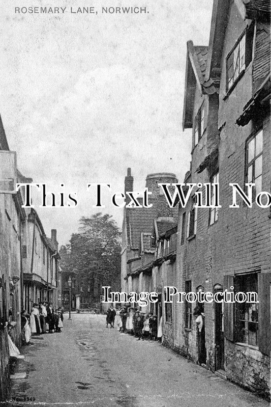 NF 664 - Rosemary Lane, Norwich, Norfolk c1908