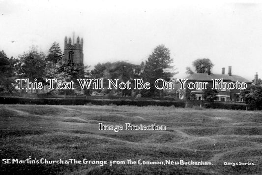 NF 801 - St Martin's Church & The Grange, New Buckenham, Norfolk c1911