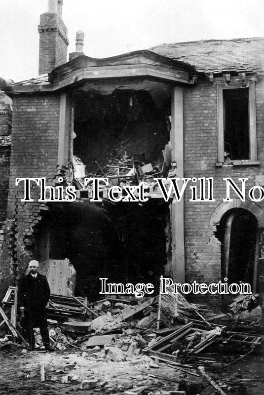 NF 823 - Damage From Zeppelin Raid, Lancaster Road, Great Yarmouth, Norfolk 1915