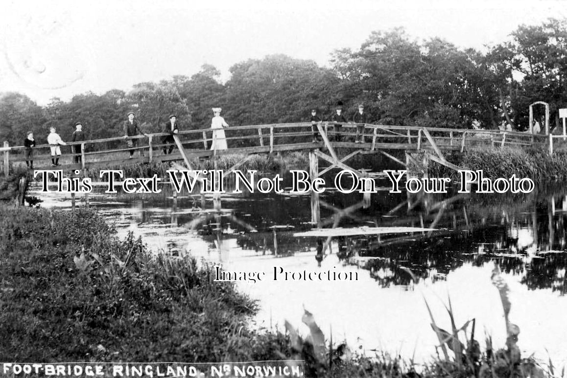 NF 831 - Ringland Footbridge, Norfolk c1906