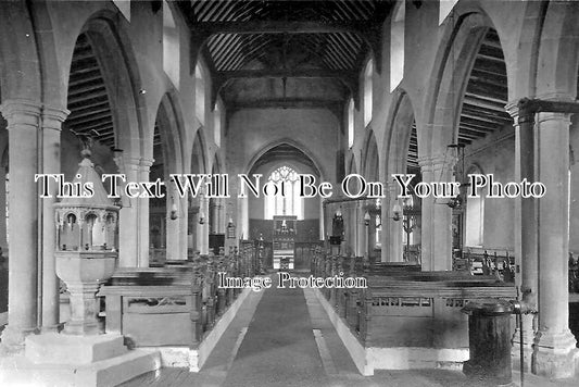 NF 866 - Interior Of St Mary The Virgin Church, Wiggenhall, Norfolk c1920