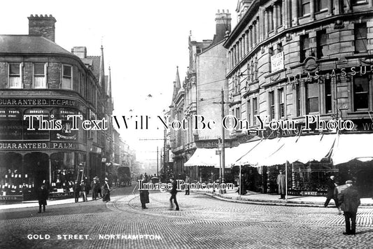 NH 1038 - Gold Street, Northampton, Northamptonshire c1908