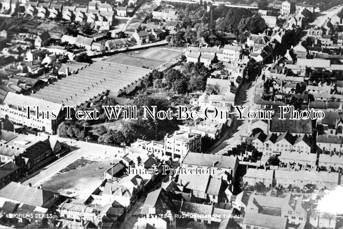 NH 1042 - Rushden High Street From The Air, Northamptonshire