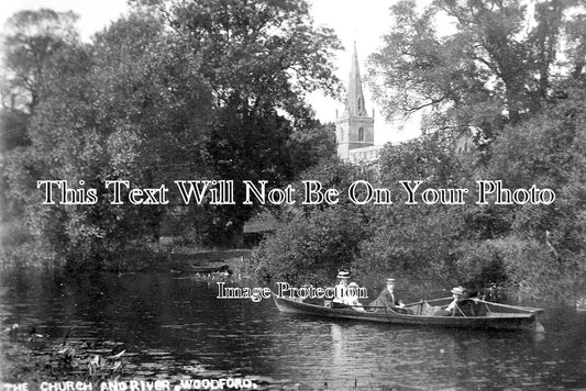 NH 1151 - The River, Woodford, Northamptonshire c1921