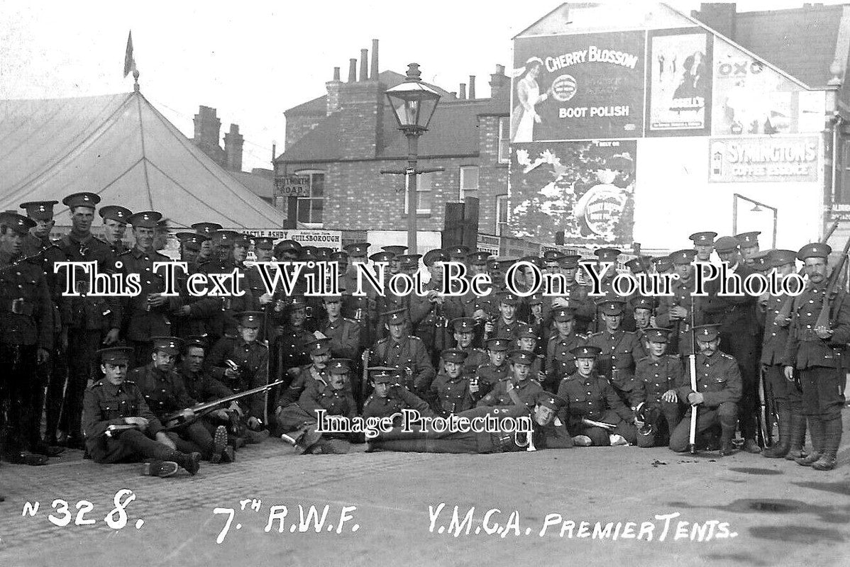 NH 1428 - 7th Royal Welsh Fusiliers, YMCA Tents, Northamptonshire WW1