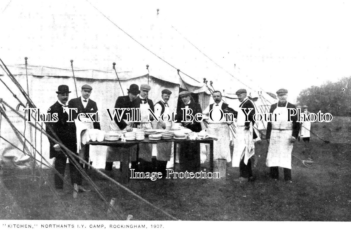 NH 1453 - Kitchen, Northants IY Camp, Rockingham, Northamptonshire 1907