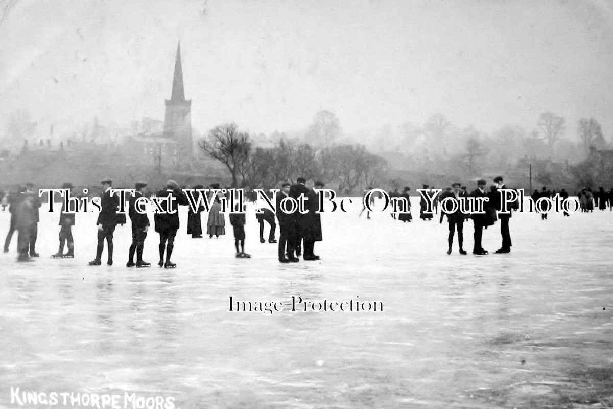 NH 149 - Skating, Kingsthorpe Moors, Northamptonshire c1907