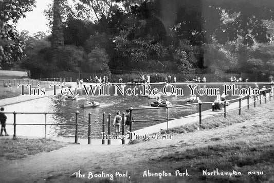 NH 1515 - The Boating Pool, Abington Park, Northampton c1935