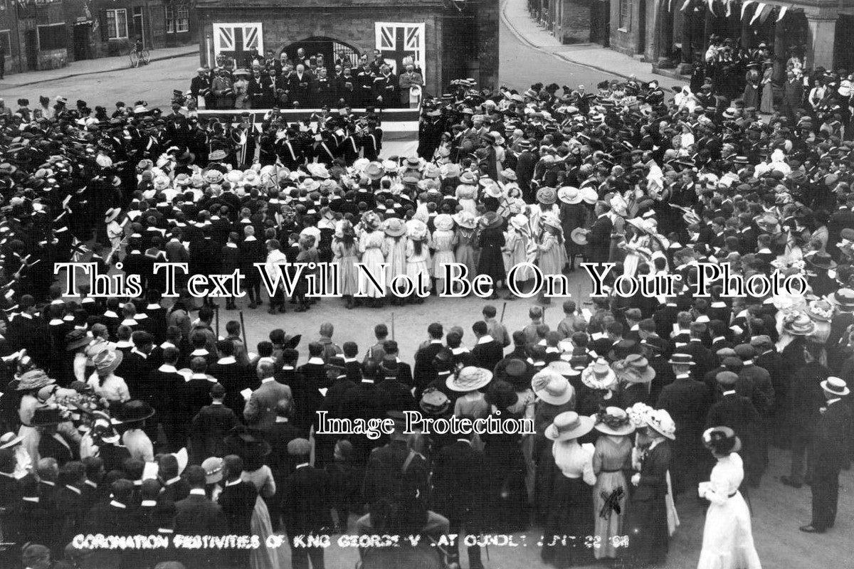 NH 157 - Oundle. Coronation Festivities, King George V, Oundle, Northamptonshire 1911