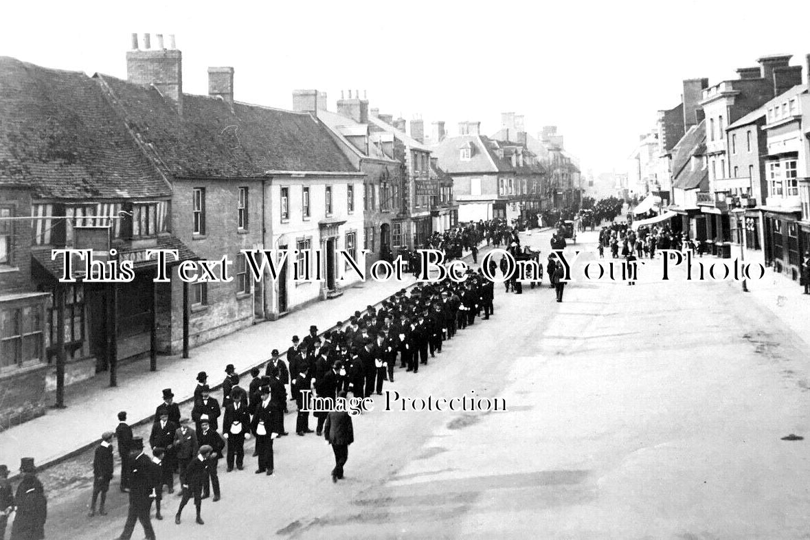 NH 1724 - Towcester Funeral Procession, Northamptonshire