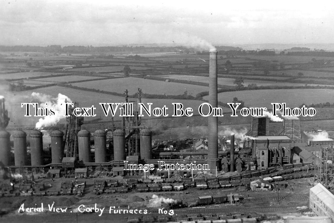 NH 232 - Aerial View Of Corby Furnaces, Steel Works, Northamptonshire