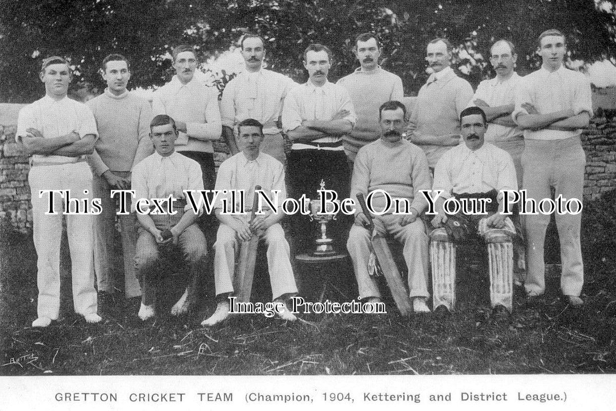 NH 504 - Kettering & District Cricket Champions, Gretton, Northamptonshire c1904