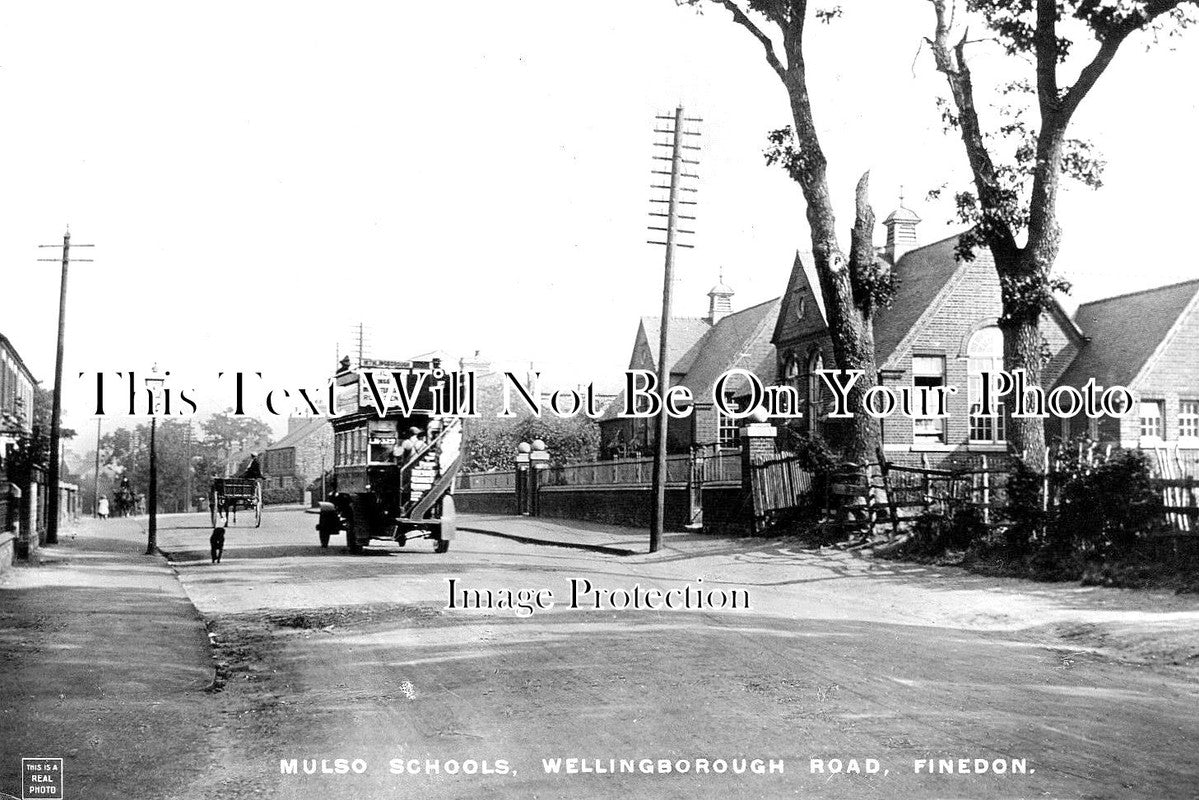 NH 615 - Mulso Schools, Wellingborough Road, Finedon, Northamptonshire c1917