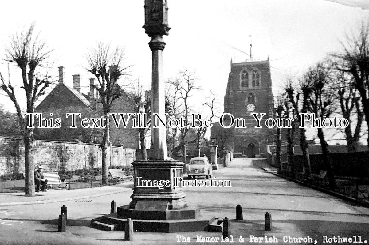 NH 829 - The Memorial & Church, Rothwell, Northamptonshire