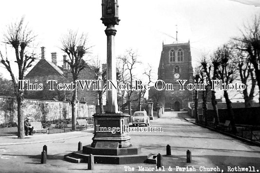 NH 829 - The Memorial & Church, Rothwell, Northamptonshire