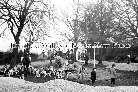 NH 839 - Grafton Hunt Meet, Castlethorpe, Northamptonshire c1906