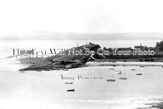 NO 1009 - The Priory, Holy Island, From The Castle, Northumberland