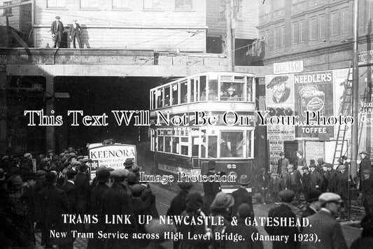 NO 102 - Tram Link Up, Newcastle & Gateshead, Northumberland 1923