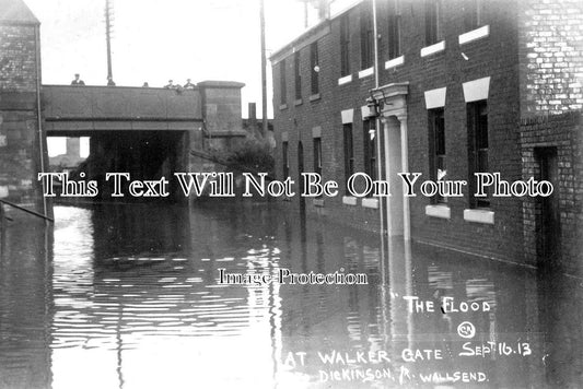 NO 1045 - The Flood At Walkergate, Newcastle Upon Tyne 1913