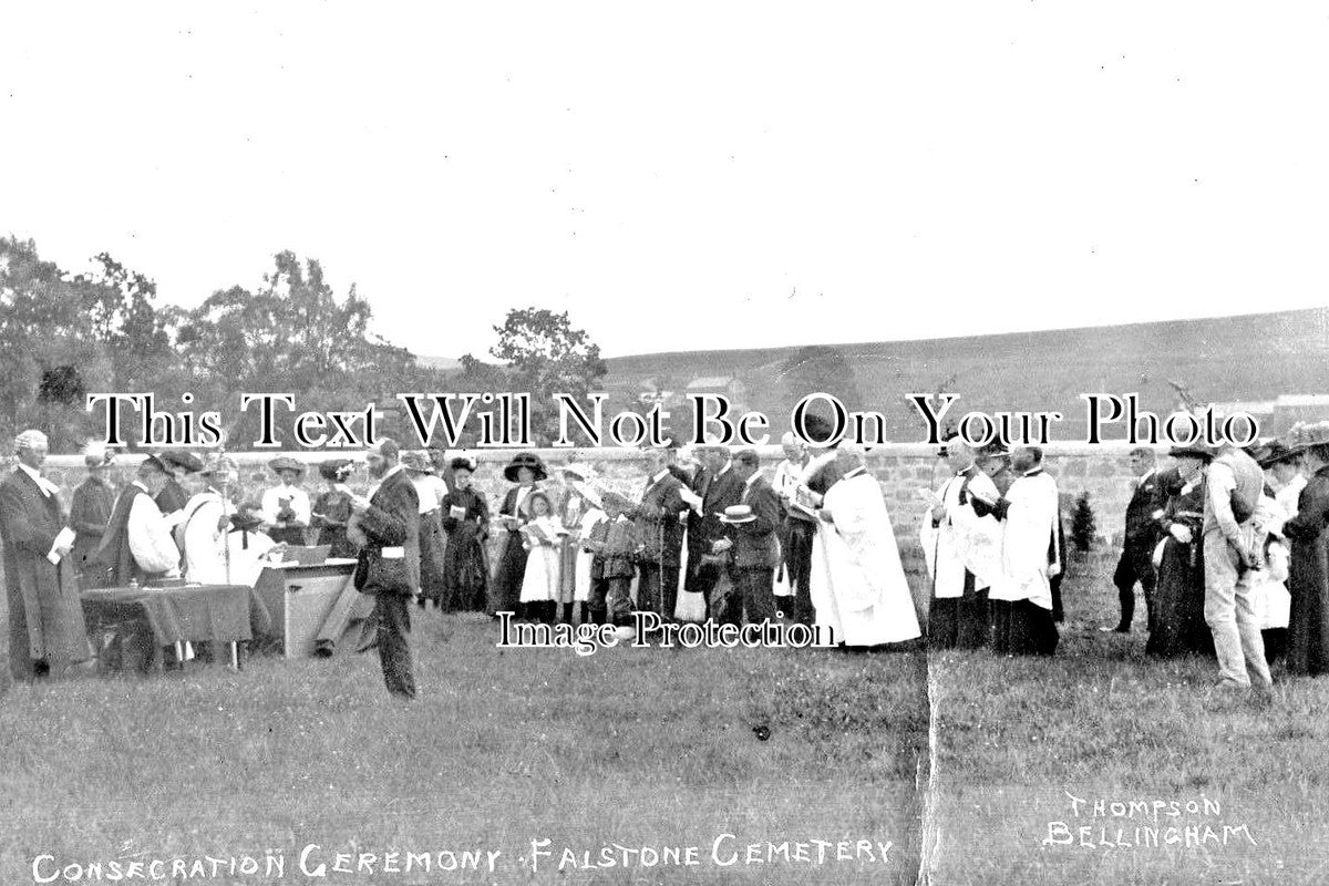 NO 1086 - Falstone Cemetery Consecration, Hexham, Northumberland 1911